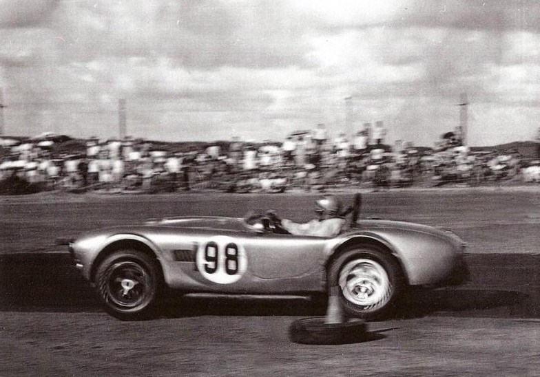 Dave MacDonald pilots Shelby Cobra CSX2136 to a 2nd place finish at the 1963 Hawaiian Grand Prix